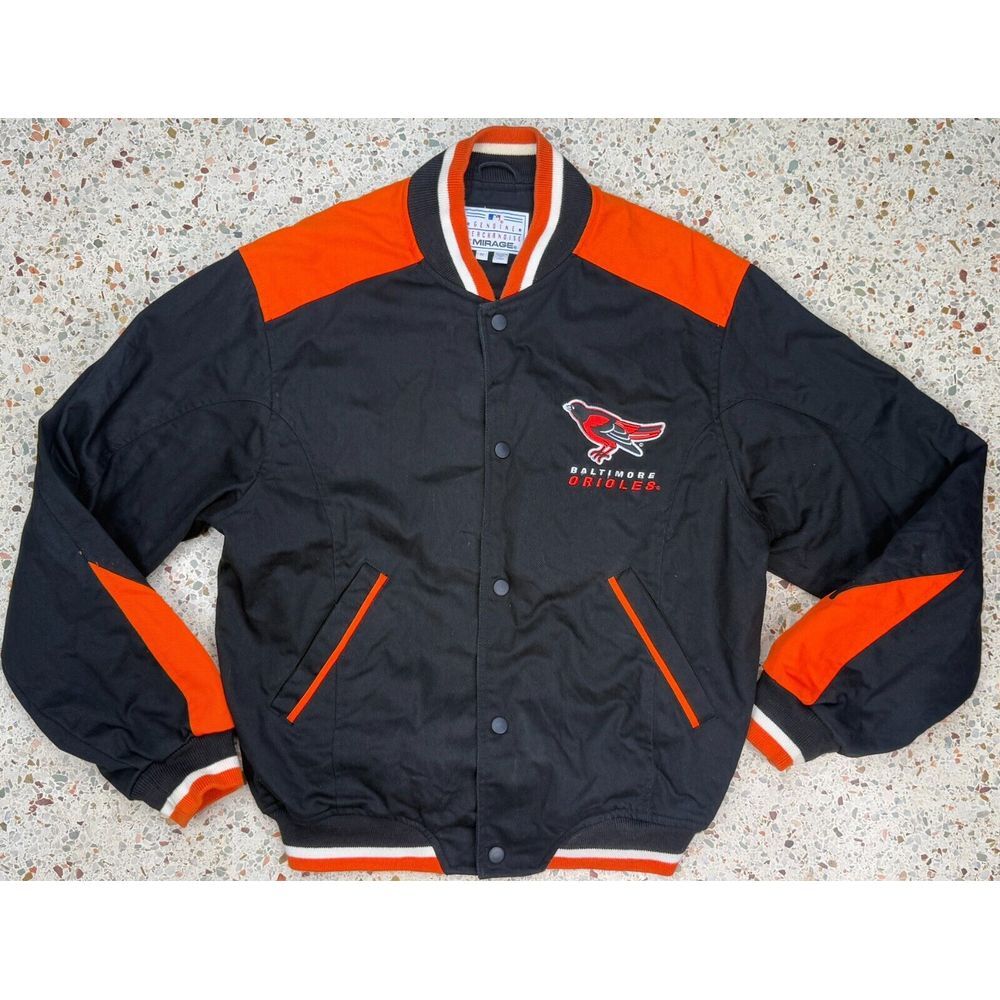 Mirage Vintage MLB Baltimore Orioles‎ Full Zip Embroidered Jacket Size Medium